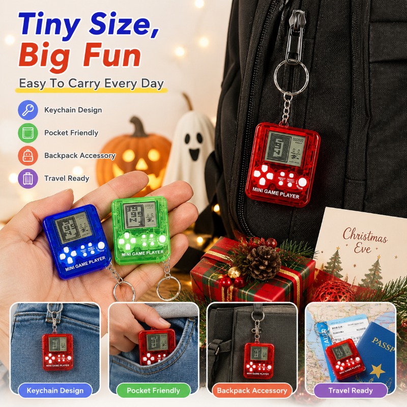 Mini Tetris Game Console Keych - Gaming Console Keychain recension och pris